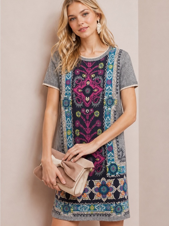 Anthropologie Dresses & Skirts - Akemi + Kin Kaleidoscope Sweater Knit Mini Dress Size Small 36855